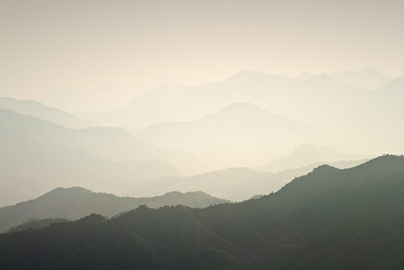 mountains distant feldauge china Gutianshan